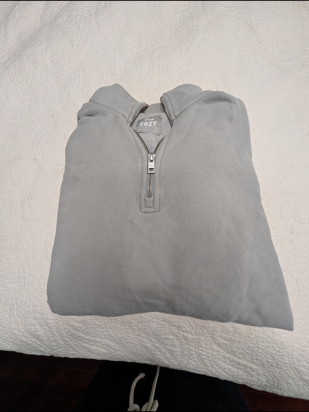 TNA Cozy Half-Zip Pullover - Light Gray